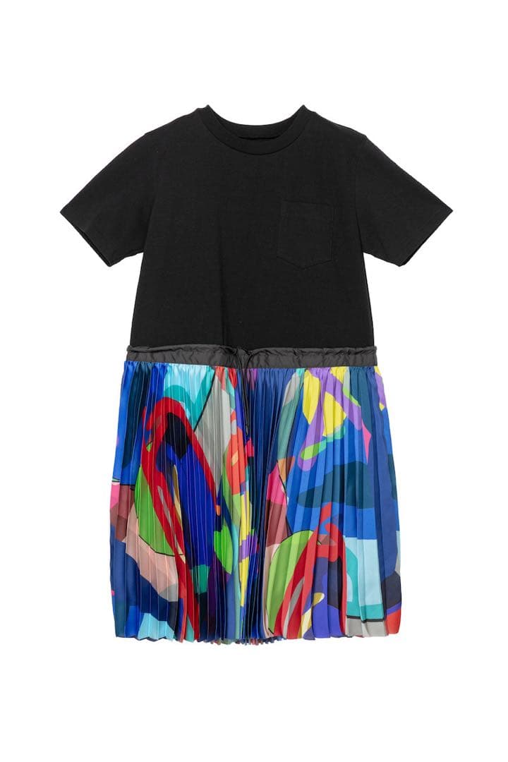 sacai kaws コラボ　マルチカラードッキングワンピース