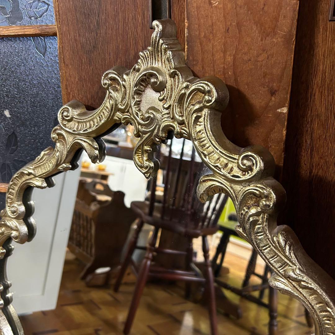 アイアン フレーム！ アンティーク 壁掛け鏡