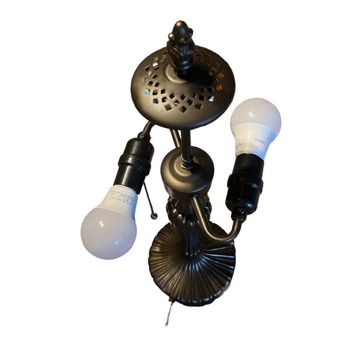 新品未使用　特大　ステンドランプ　ステンドガラス　ブドウ　葡萄　卓上ライト　開運