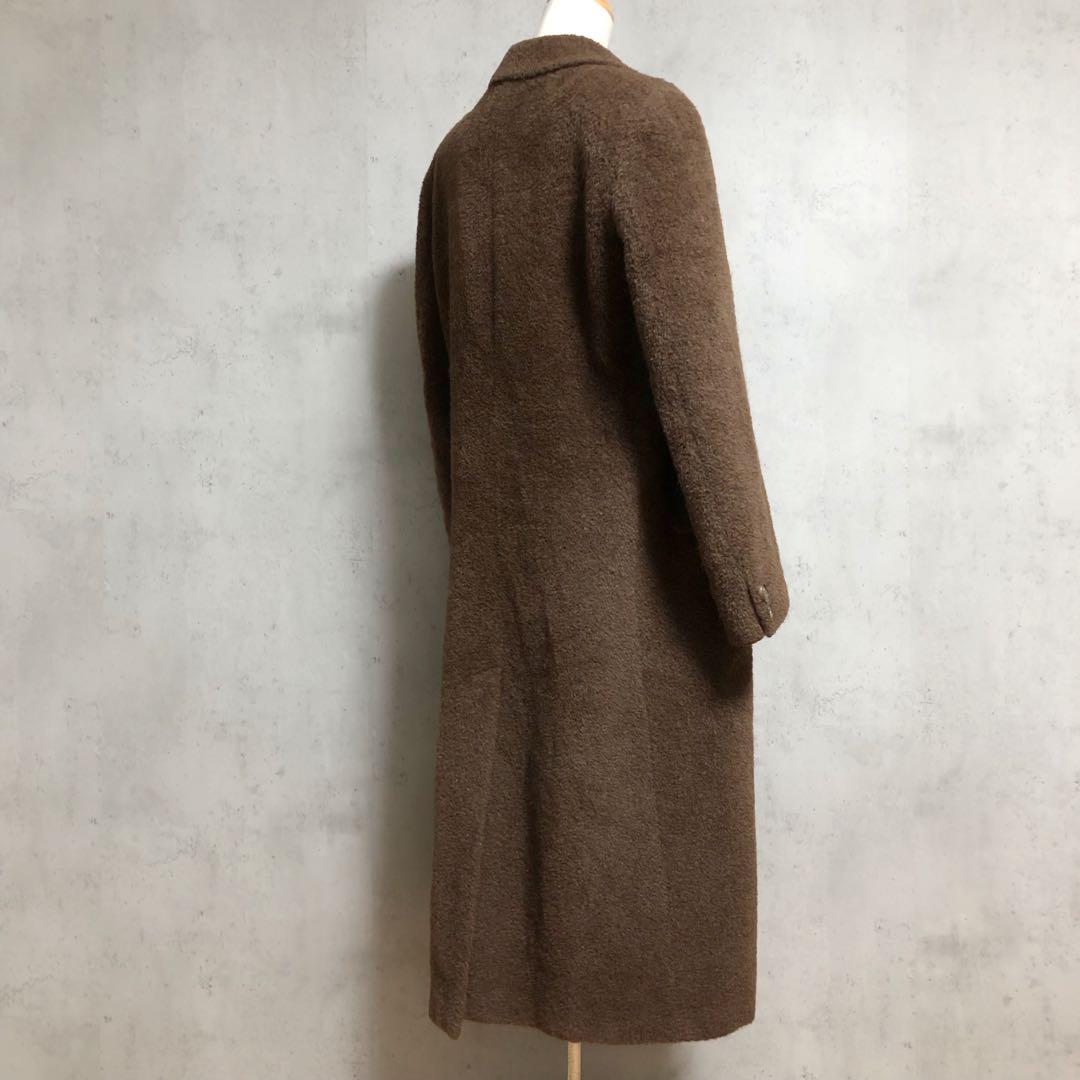 Max Mara マックスマーラ アルパカ ヴァージンウール ロングコート 茶