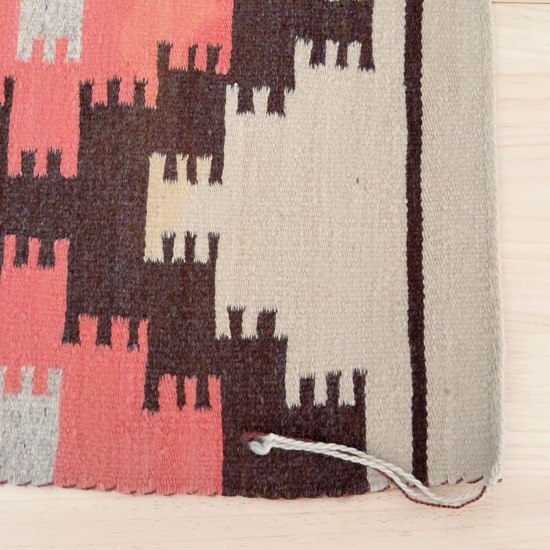 1990年代 ナバホ族 BRENDA YAZZIE 手織りラグ 証明タグ付