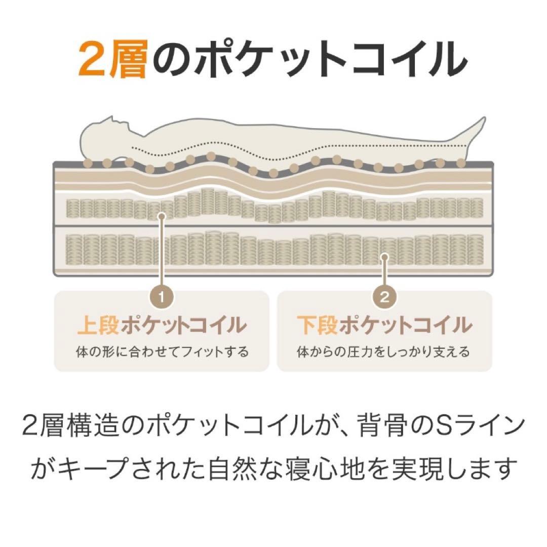 【美品3点】シングルベッドフレームブラウン、引き出し付き、シングルマットレス付き