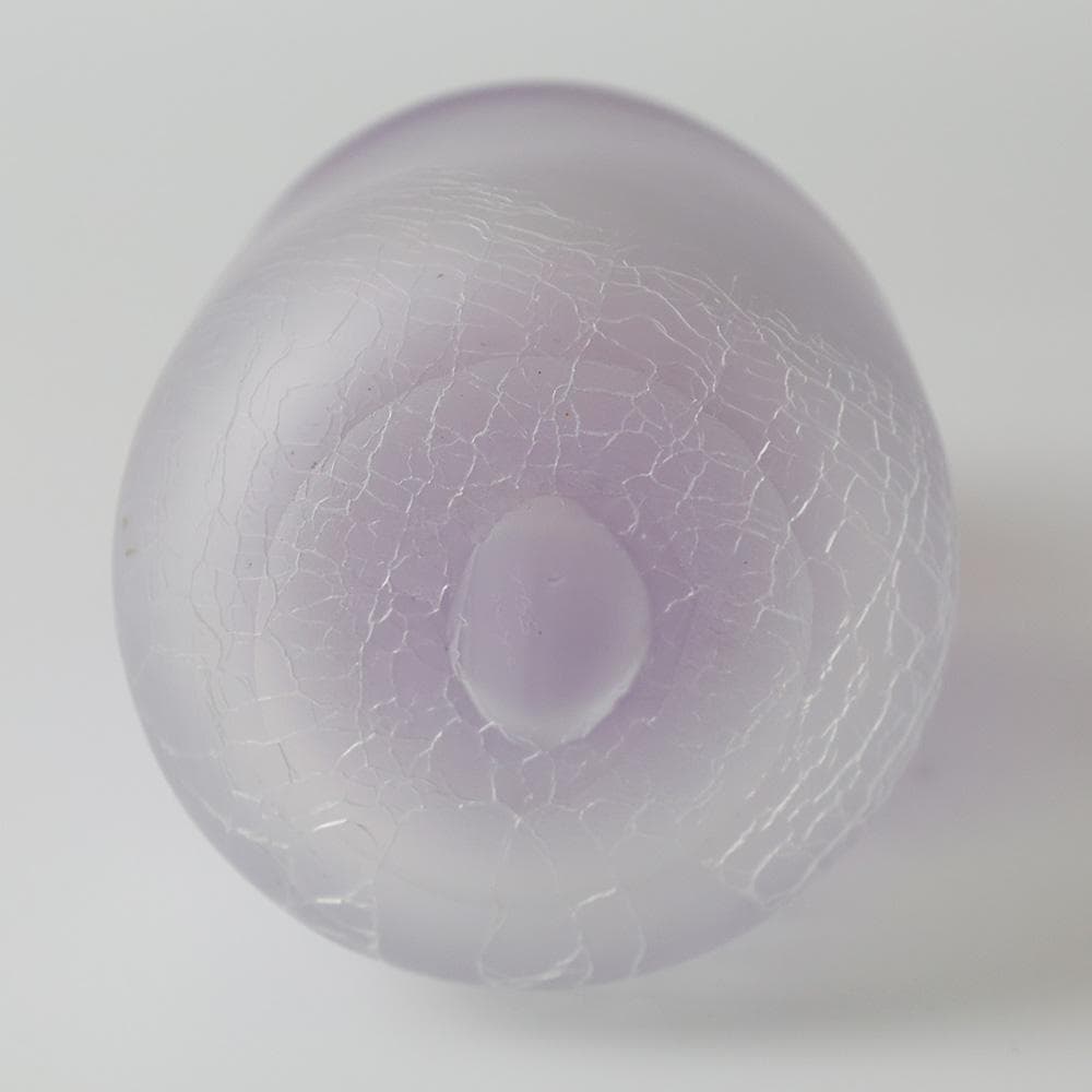 美品 富山ガラス工房 吹き硝子 花器 共箱 花瓶 花入 ガラス 高さ28㎝