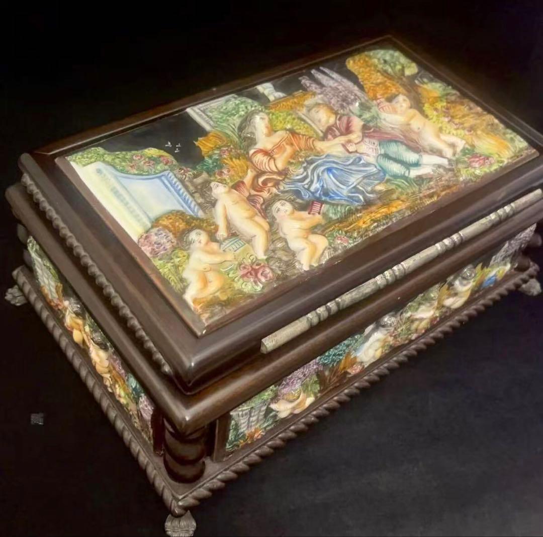 厳選希少作 REUGE リュージュ 72弁 オルゴール カポディモンテ 七宝浮彫