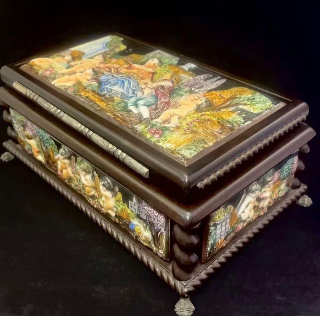 厳選希少作 REUGE リュージュ 72弁 オルゴール カポディモンテ 七宝浮彫