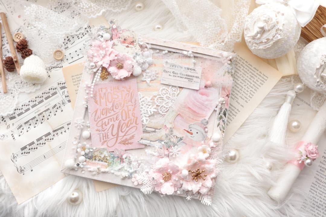 Pink Christmas フォトフレーム☃　完成品