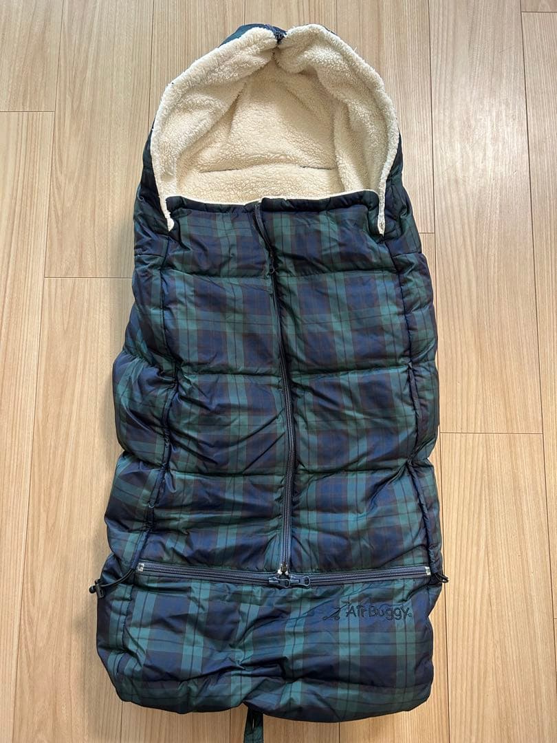 AIRBUGGY エアバギー ダウンフットマフ 2個セット 双子 チェック柄