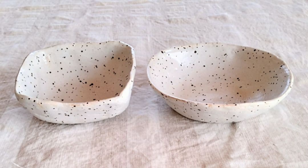 こばやしゆふ／ダルメシアン 器2点セット／皿 ボウル