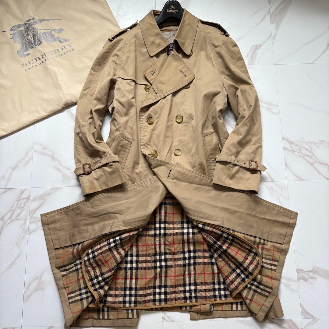 着丈111◆バーバリー ライナー付 トレンチコート ベージュ XL相当