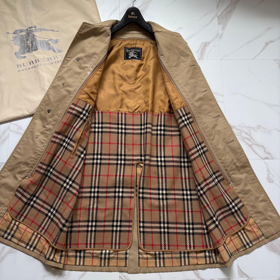着丈111◆バーバリー ライナー付 トレンチコート ベージュ XL相当