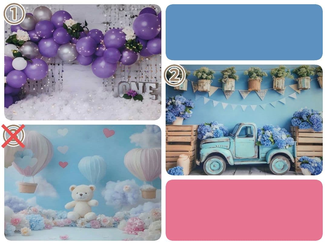 背景布【紫陽花C】サンプル　ペット、トリミング、キッズ撮影用フォトブース　梅雨