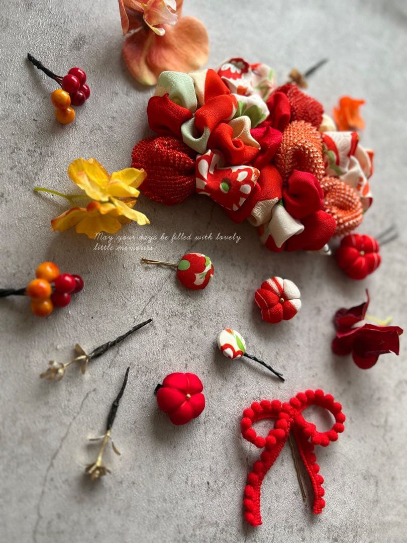 h*r様 七五三　七五三髪飾り　ヘッドドレス　着物髪飾り　リメイク髪飾り　029