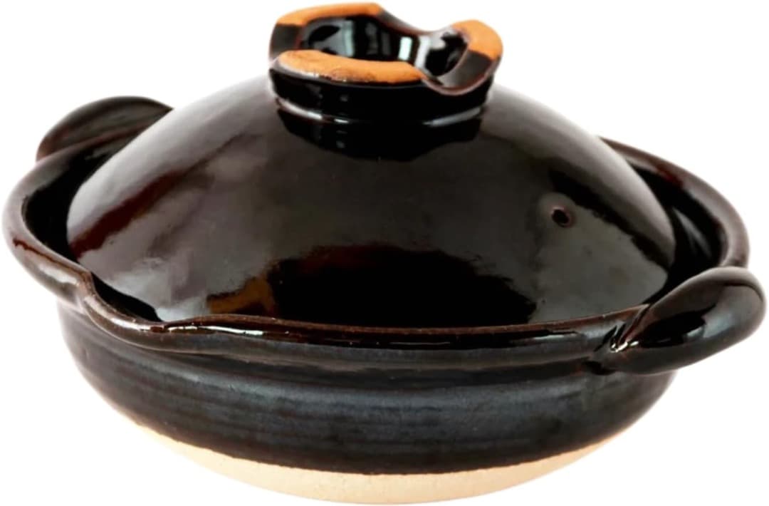 再値下げ　新品　土鍋　土楽窯　口付き　黒鍋　尺　10号　４〜６人用　圡楽　伊賀焼