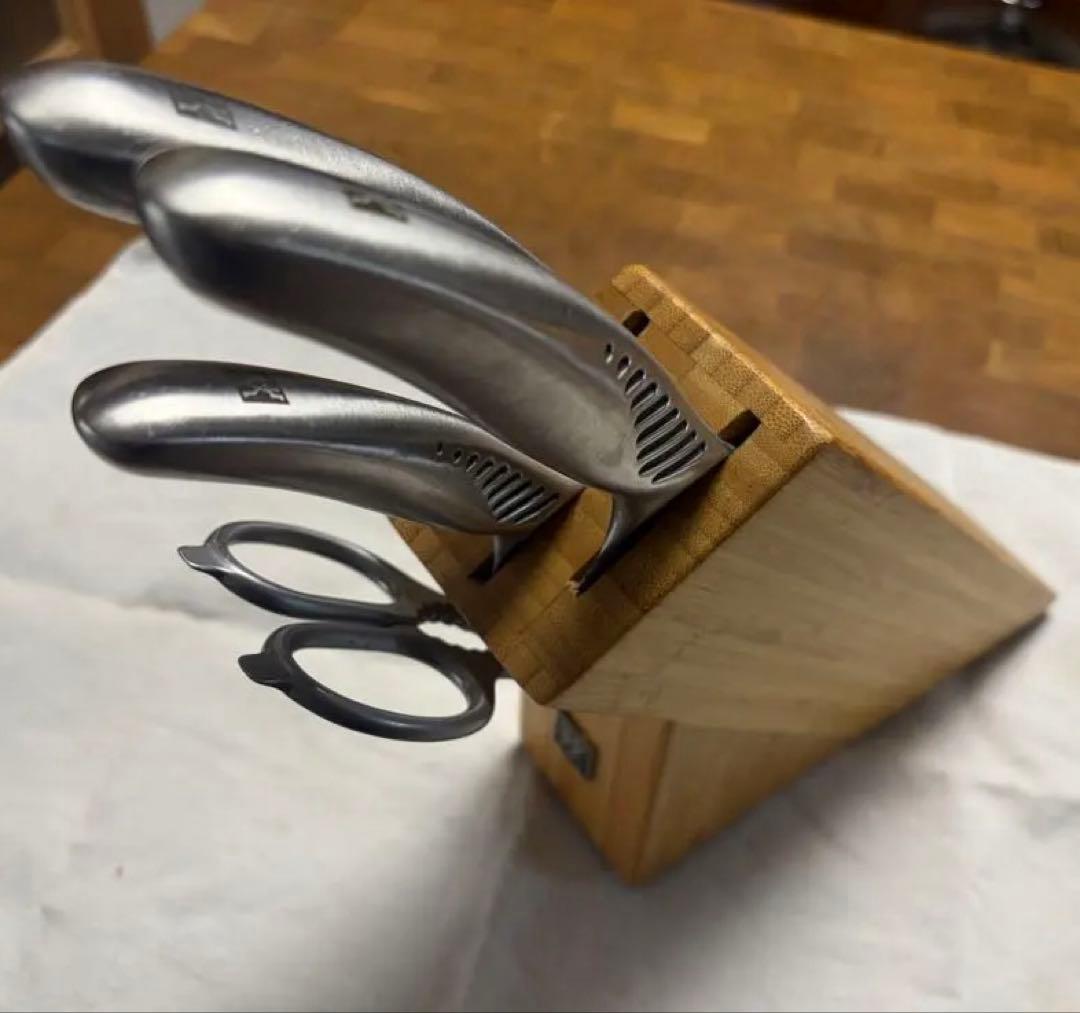 包丁セット ステンレススチール 竹製ブロック ZWILLING