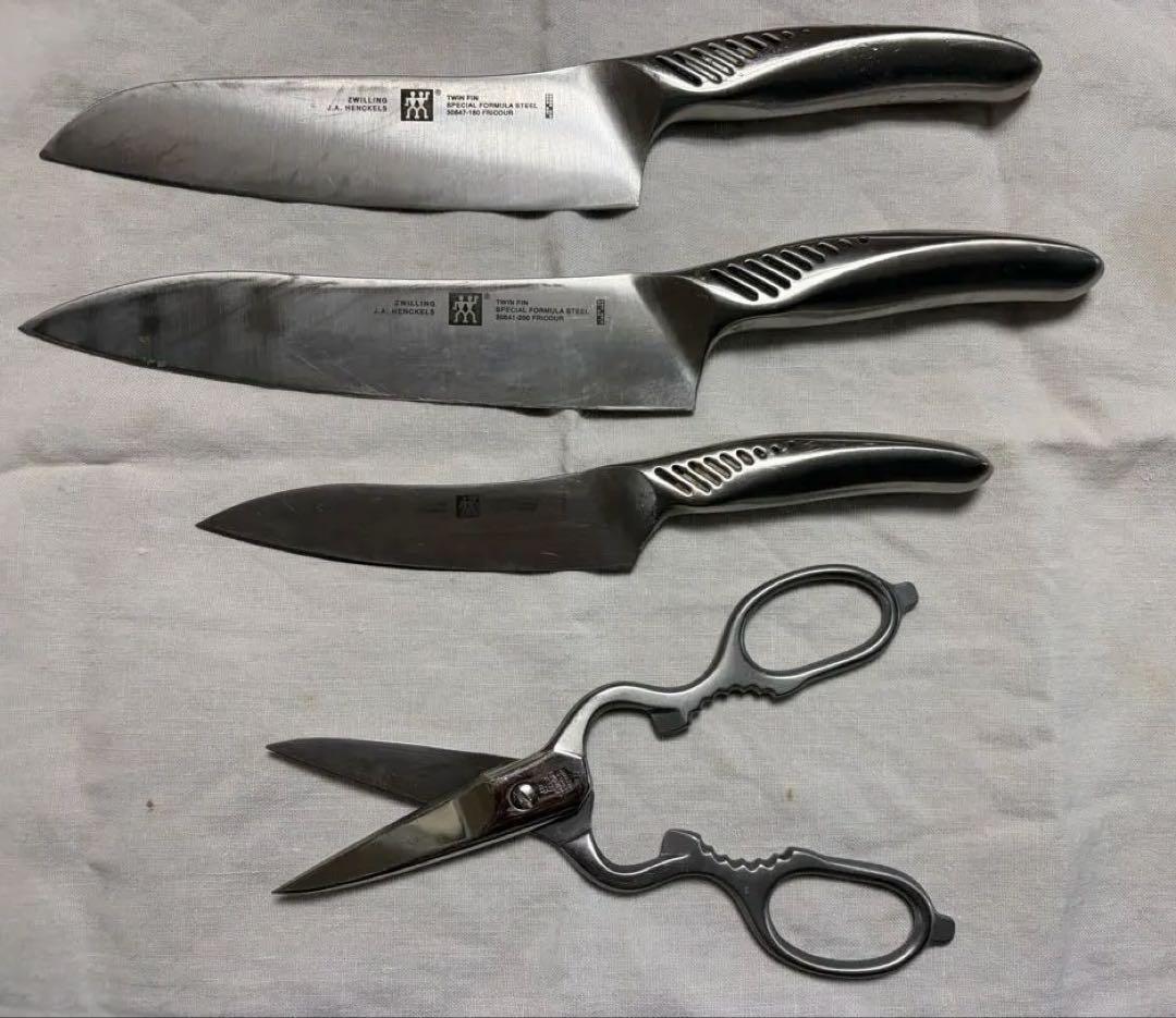 包丁セット ステンレススチール 竹製ブロック ZWILLING