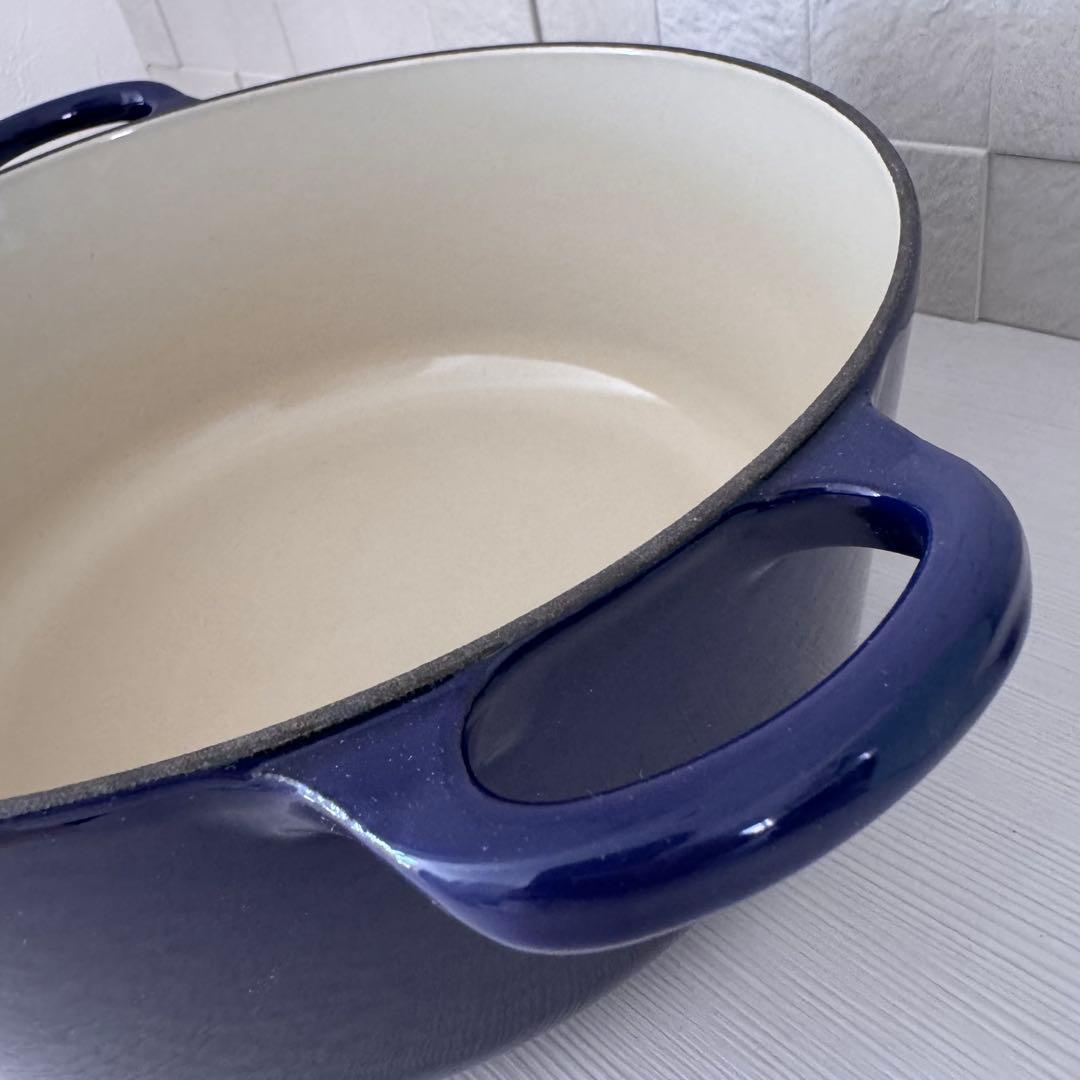 LE CREUSET  ココットロンド インディゴブルー 26cm　ルクルーゼ
