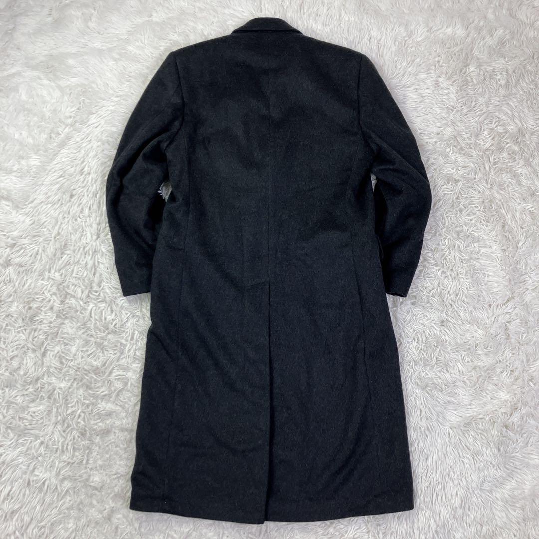 ヴィンテージ　ダブルチェスターコート　カシミヤ混　L相当