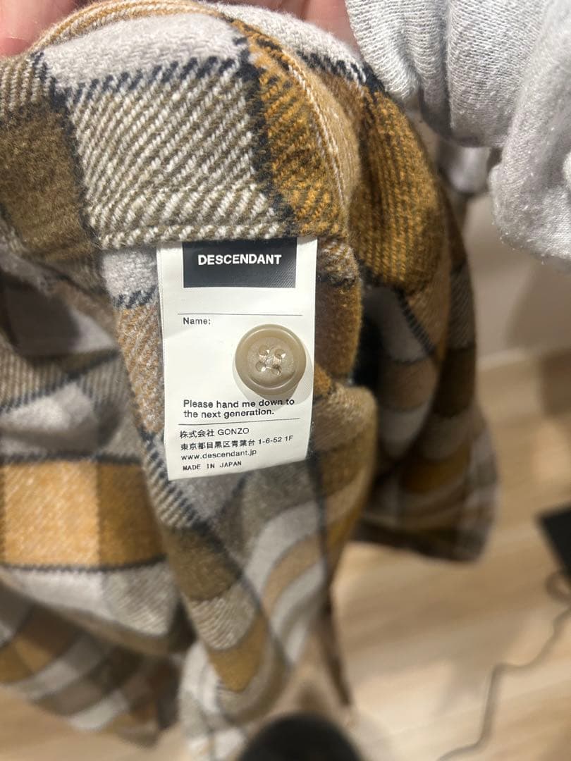 トップス DESCENDANT 20AW VANING CHECK LS SHIRT