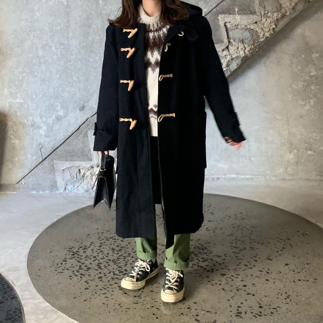 【着画あり】MHL ダッフルコート ネイビー Mサイズ マーガレットハウエル