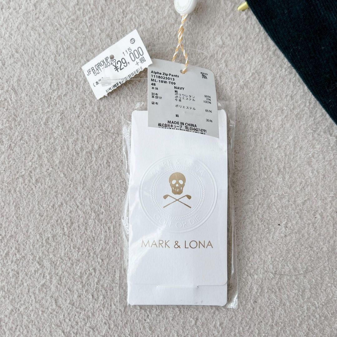 新品タグ付✨マークアンドロナ　コットンコーデュロイパンツ　　ゴルフ　ネイビー　L