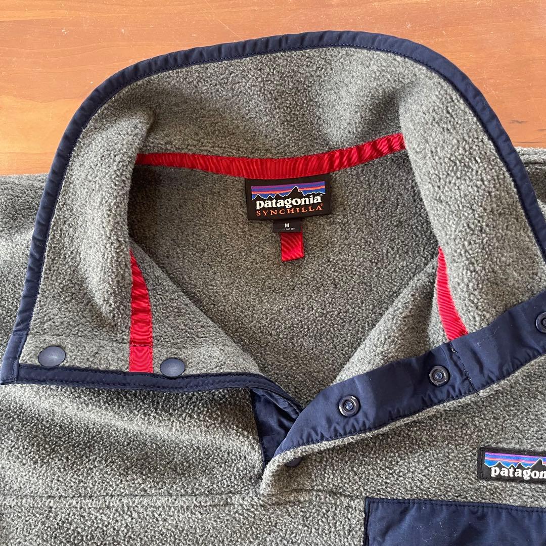 Patagonia Snap-Tフリース★ネイビー×グレーレディースM柴田ひかり