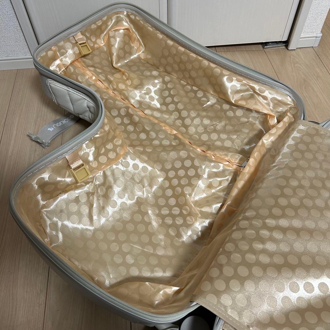 NORICCO ノリッコ 子供乗れるスーツケース 折りたたみパステルグレージュ