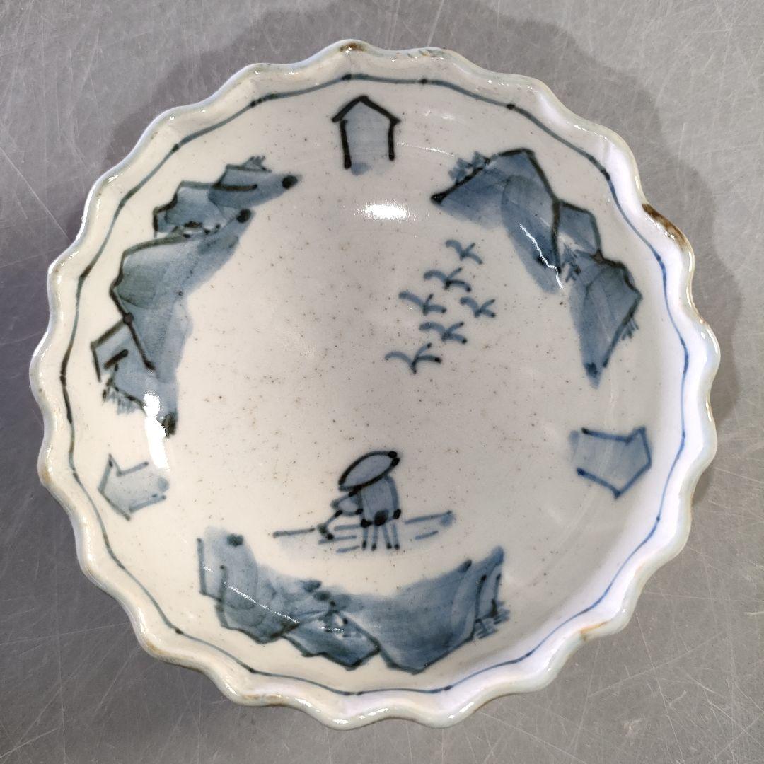 A1258-2/九谷焼/吉煌 造/赤巻山舟文刺身鉢揃 大5客・小5客/懐石道具/