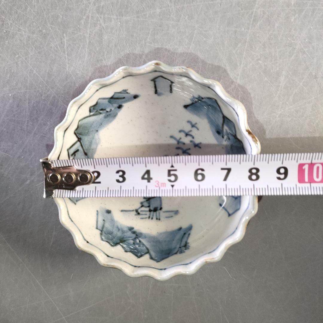 A1258-2/九谷焼/吉煌 造/赤巻山舟文刺身鉢揃 大5客・小5客/懐石道具/