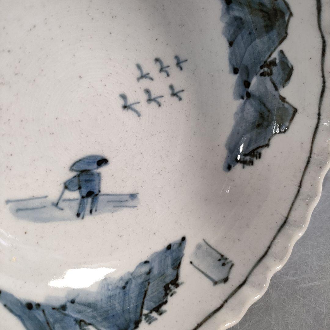 A1258-2/九谷焼/吉煌 造/赤巻山舟文刺身鉢揃 大5客・小5客/懐石道具/