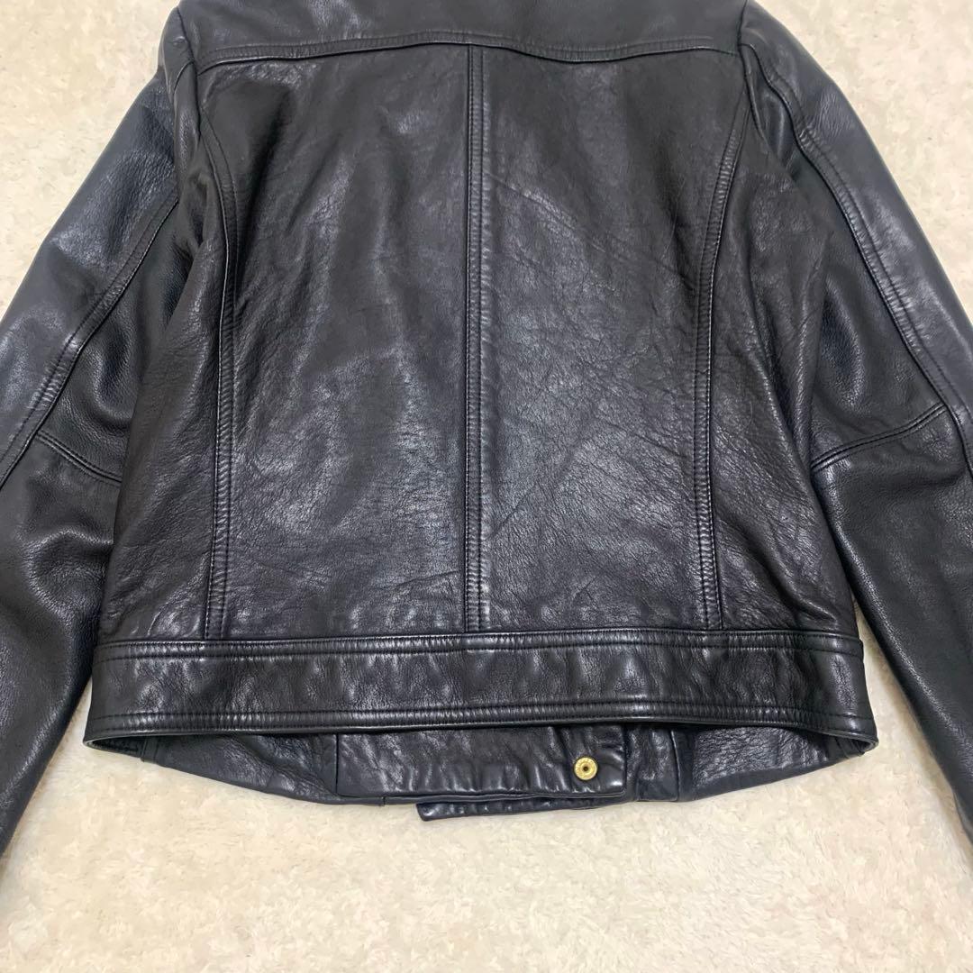 もも様NOBLE ノーブル ライダースジャケット ラムレザー 本革 ゴールド金具