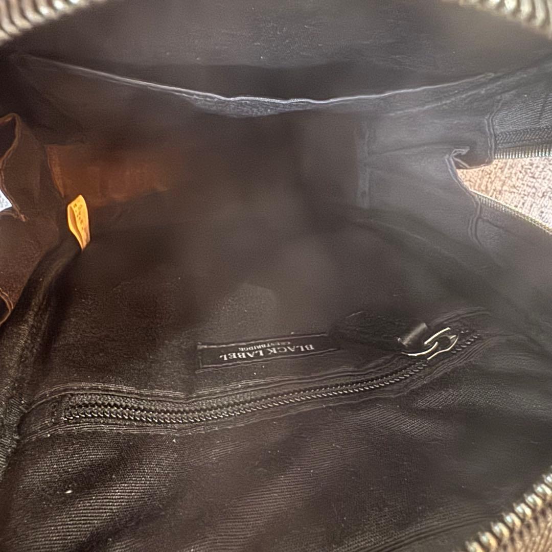 【新品】ブラックレーベル クレストブリッジ BLチェック レザー切換ボディバッグ