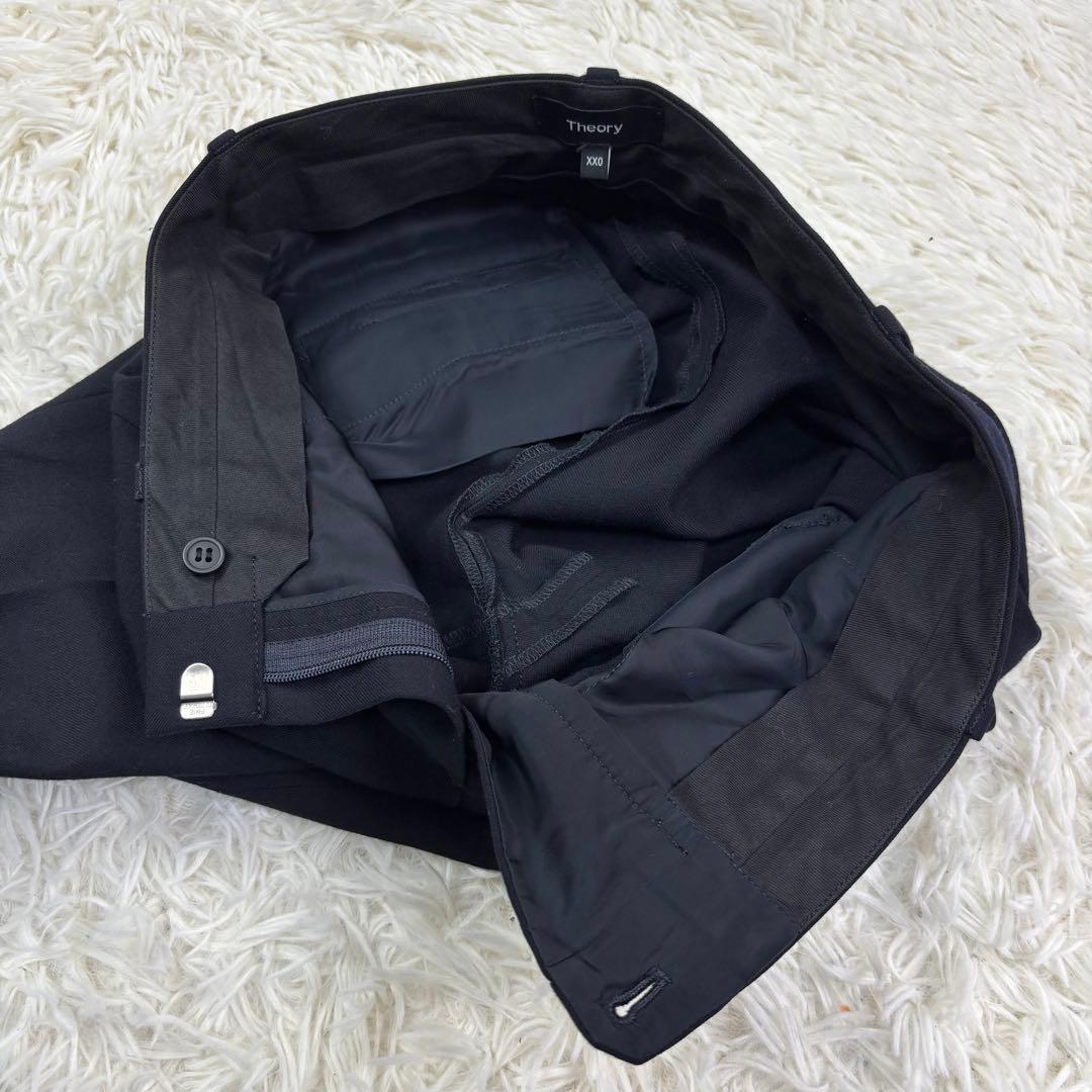 専用セオリー ノーカラージャケット パンツスーツ セットアップ ネイビー