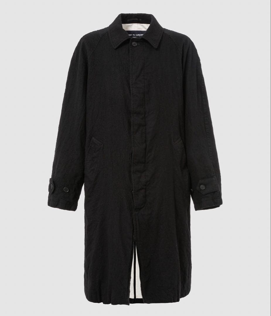 COMME des GARCONS HOMME ウールサージ 製品縮絨コート S