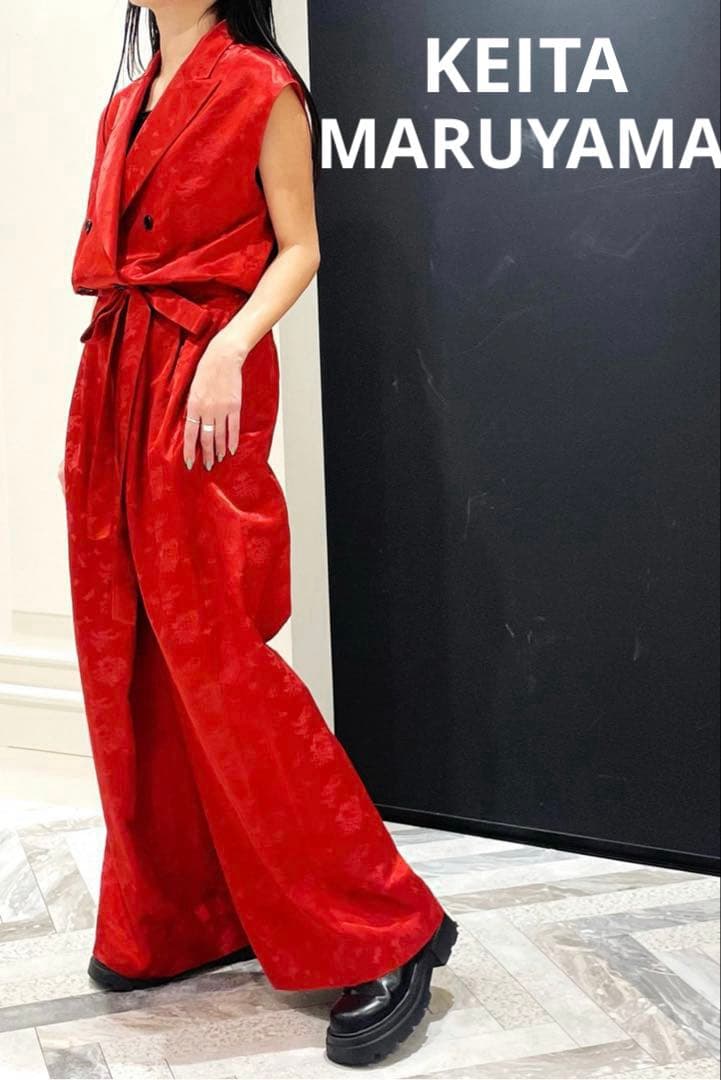 【美品】定価13万　ケイタマルヤマ　オリエンタルガーデンジャガード　レッド