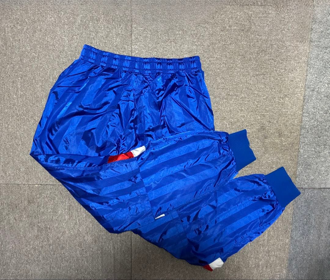 asics ウィンドブレーカー 上下　セット 青赤　トリコロール