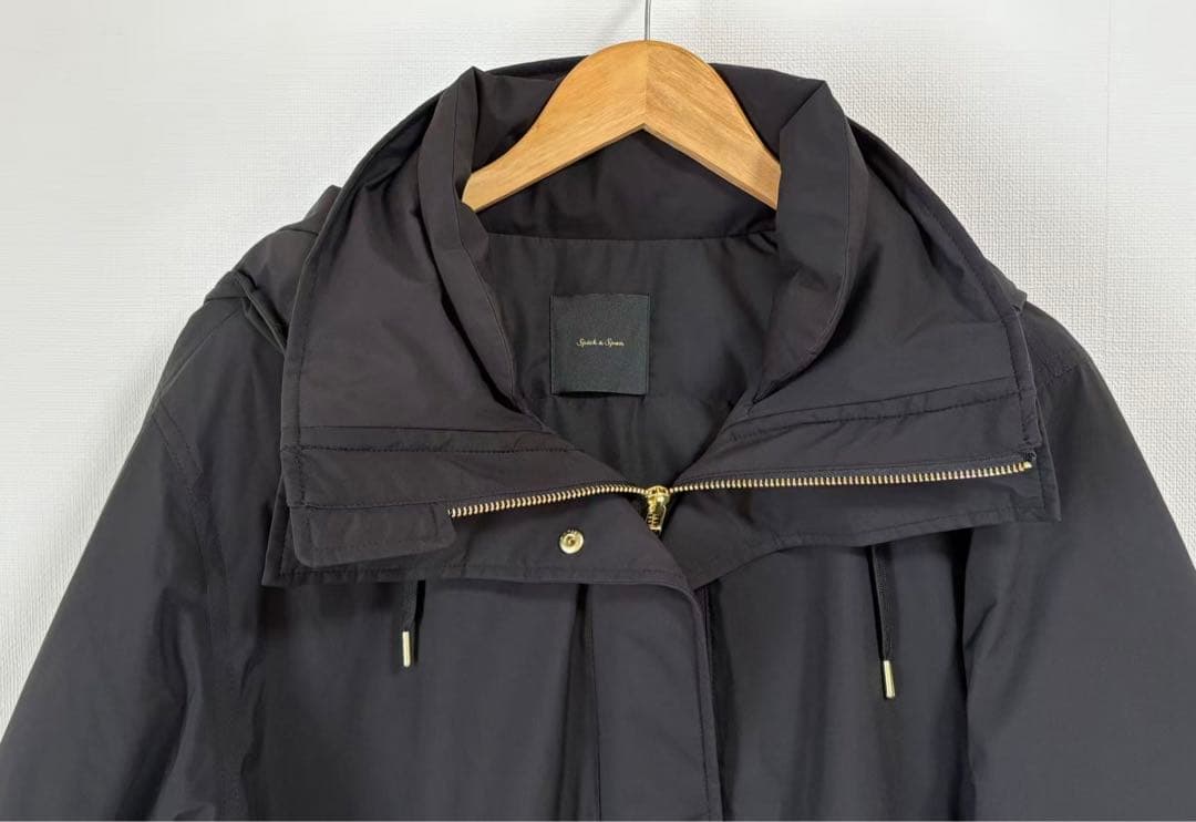 Spick & Span 2WAY撥水ダウンハーフコート　ブラック 36