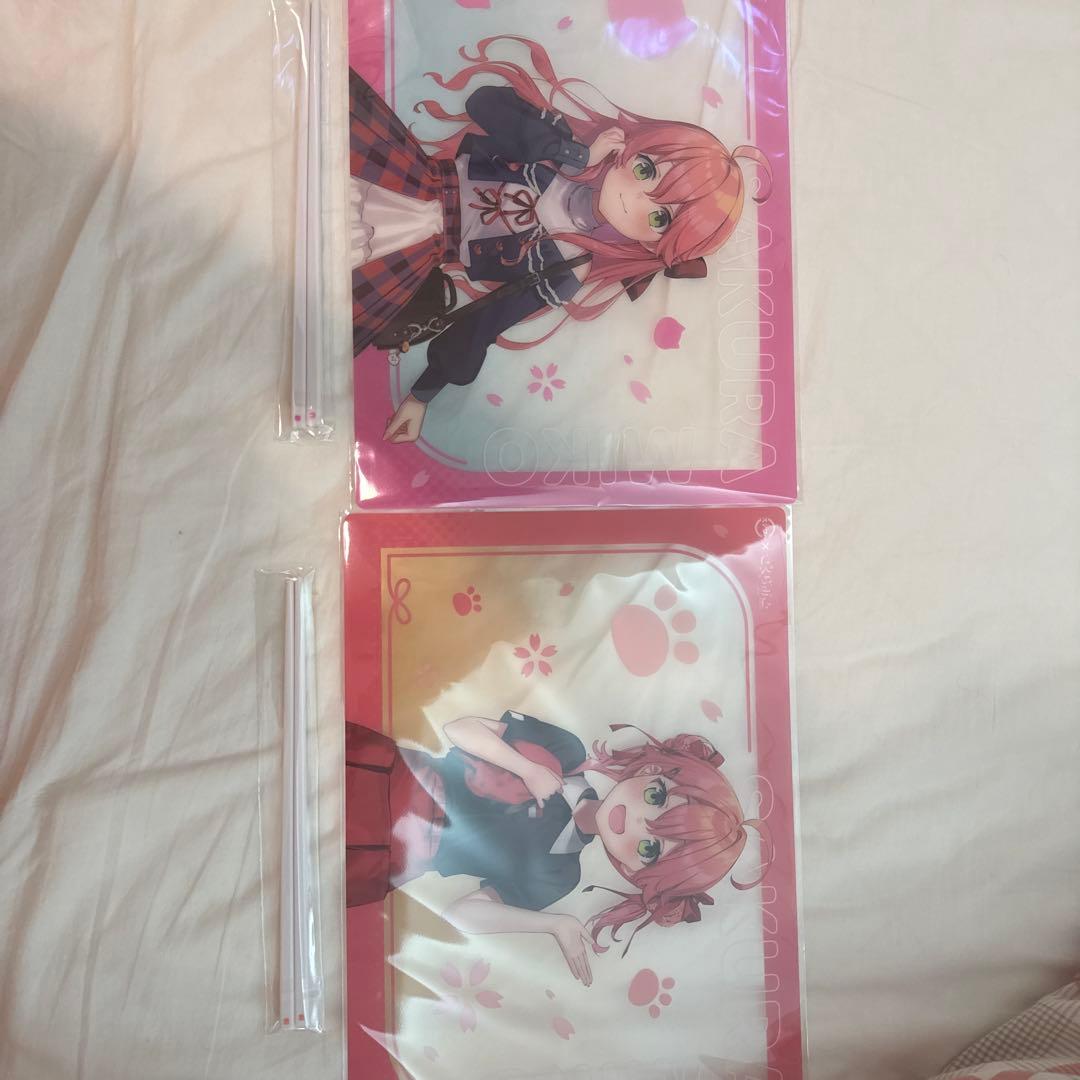 スシロー　さくらみこ ランチョンマット 箸セット