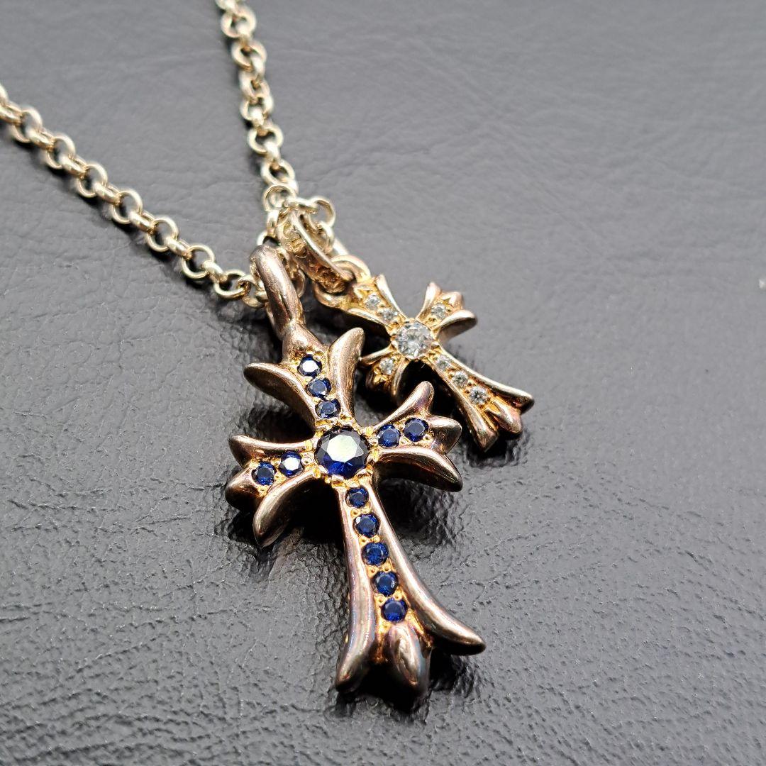 ネックレス　ダブルフェイス　ダブルクロス　925　SV