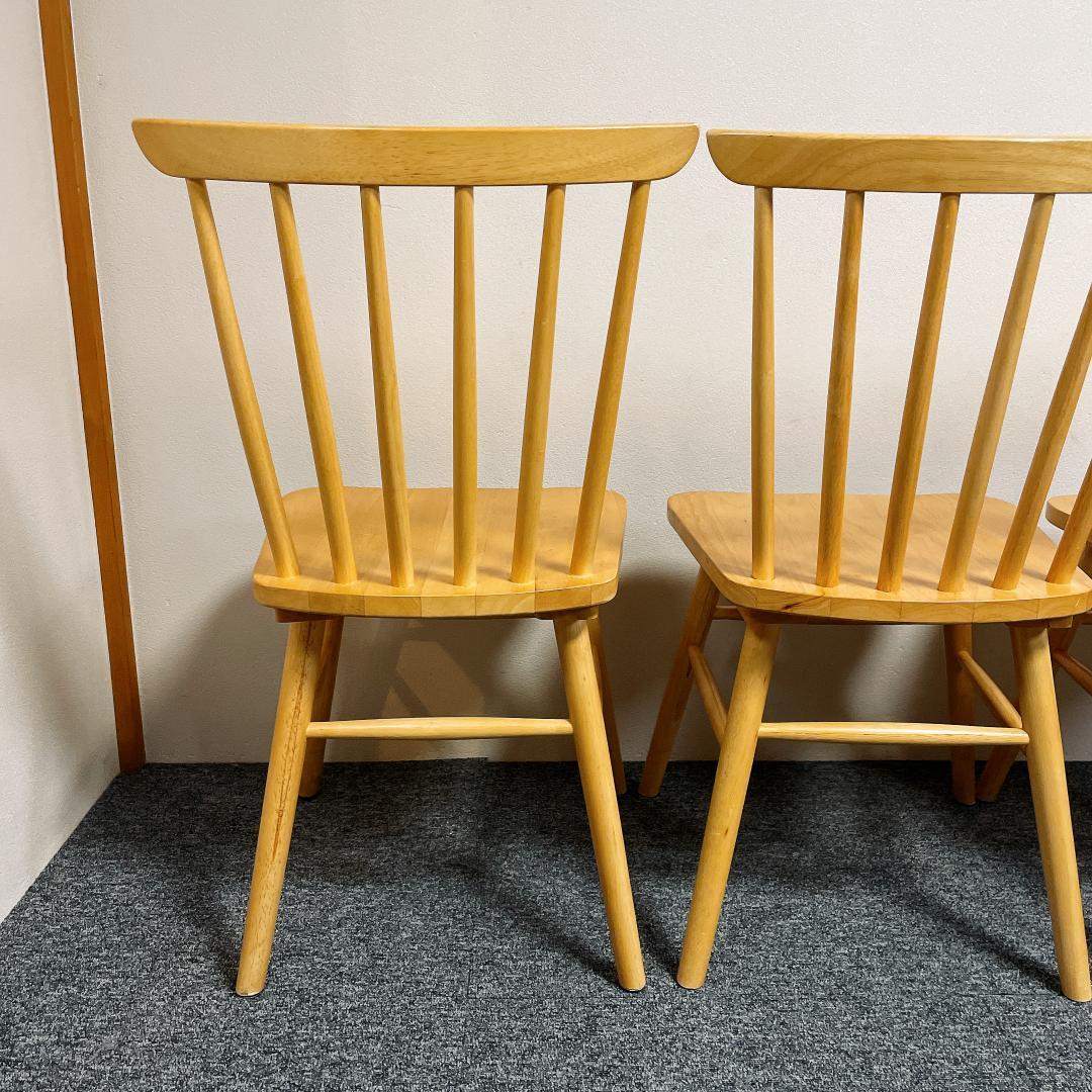 極美品　三栄コーポレーション ウィンザーチェア 3脚セット ナチュラル