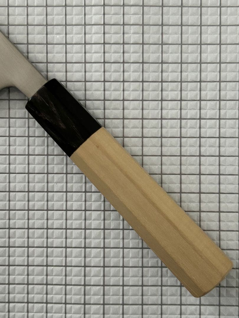 仙助 包丁 三徳 三徳包丁 安来鋼白紙一号割込 水牛八角柄 165mm ②