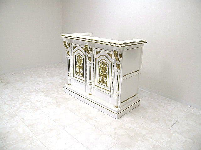 ロココ様式レジカウンター　　アンティーク調/ロココ調/レジ台/受付カウンター