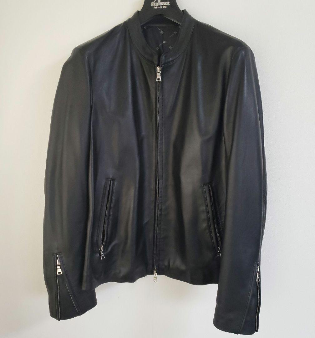 タケオキクチ ラムレザーシングルライダースジャケット