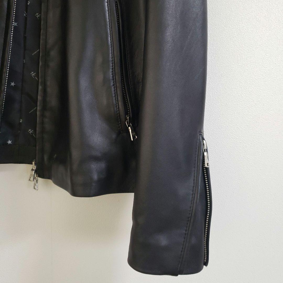 タケオキクチ ラムレザーシングルライダースジャケット