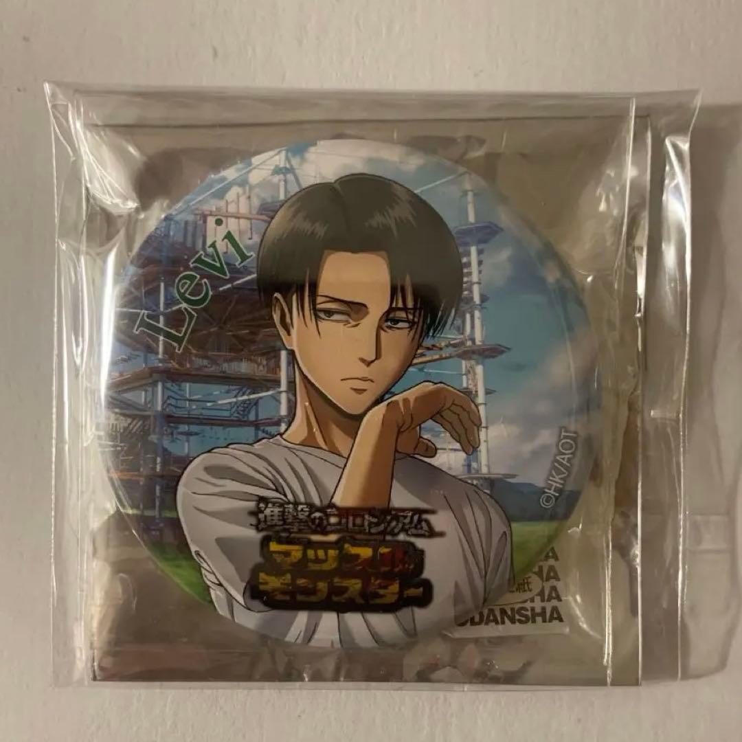 進撃の巨人 リヴァイ マッスルモンスター 缶バッジ