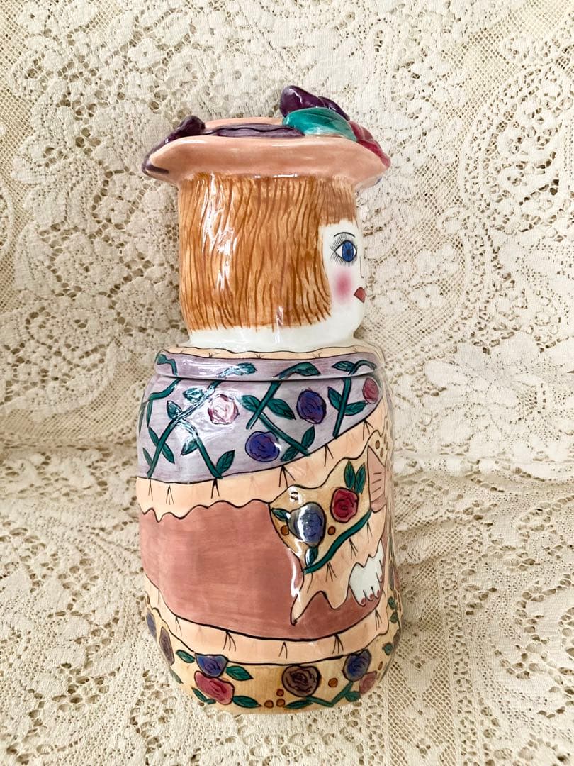 最終価格　貴重ヴィンテージ　米Susan paley 可愛い♪陶器クッキージャー