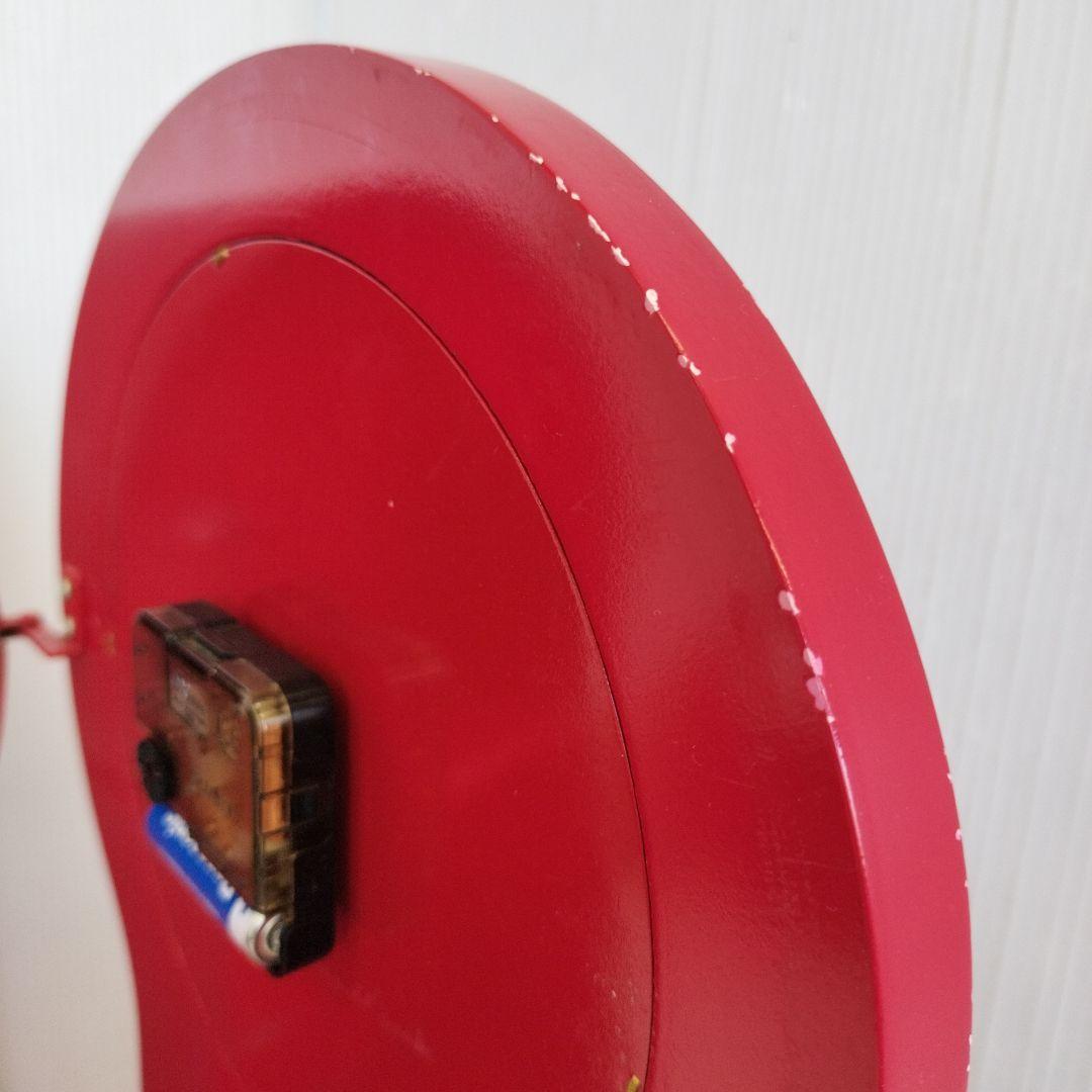 北欧IKEA PS 1995 鍵穴型 掛時計 置時計 収納有赤レッド