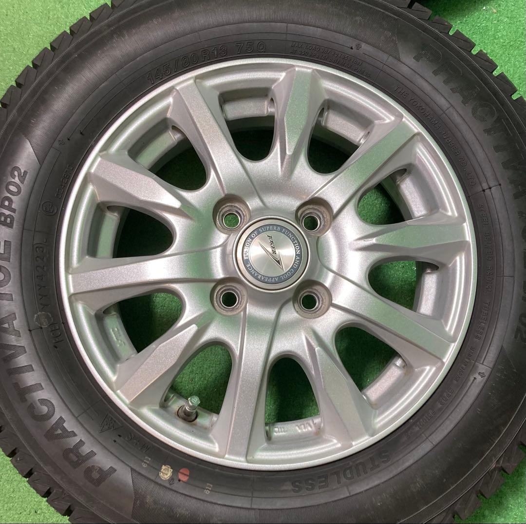 PRACTIVA 145/80R13 スタッドレスタイヤ　アルミホイール付き4本
