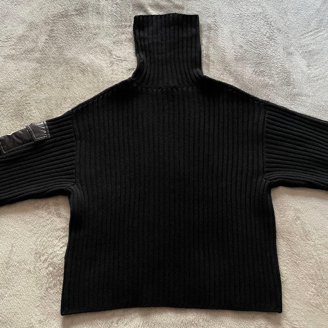 美品✨ MONCLER ニット ポケット ウール タートルネック S ブラック
