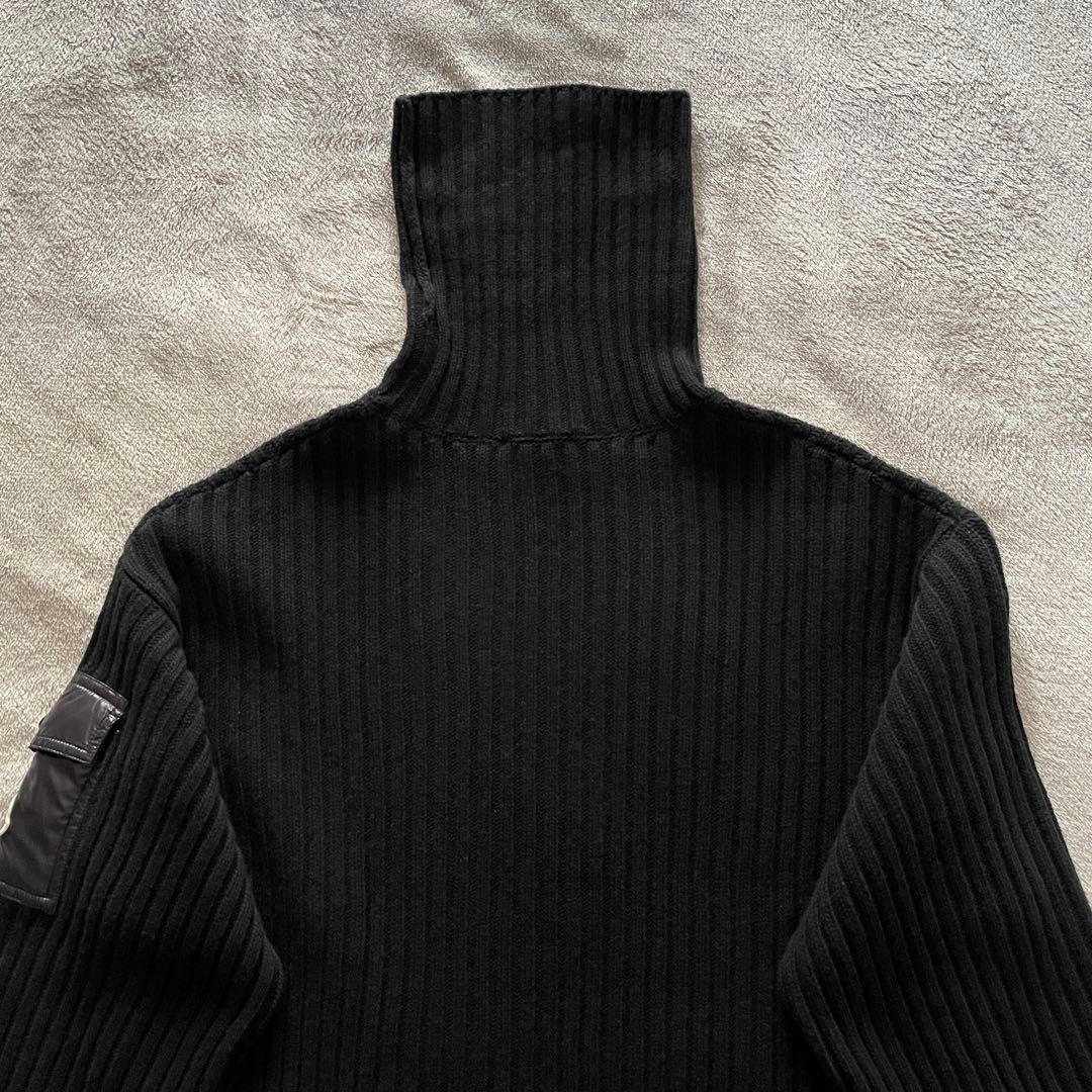 美品✨ MONCLER ニット ポケット ウール タートルネック S ブラック