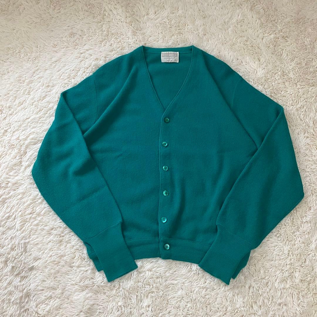 ロードジェフ LORD JEFF 70s カーディガン USA製　ティファニー色